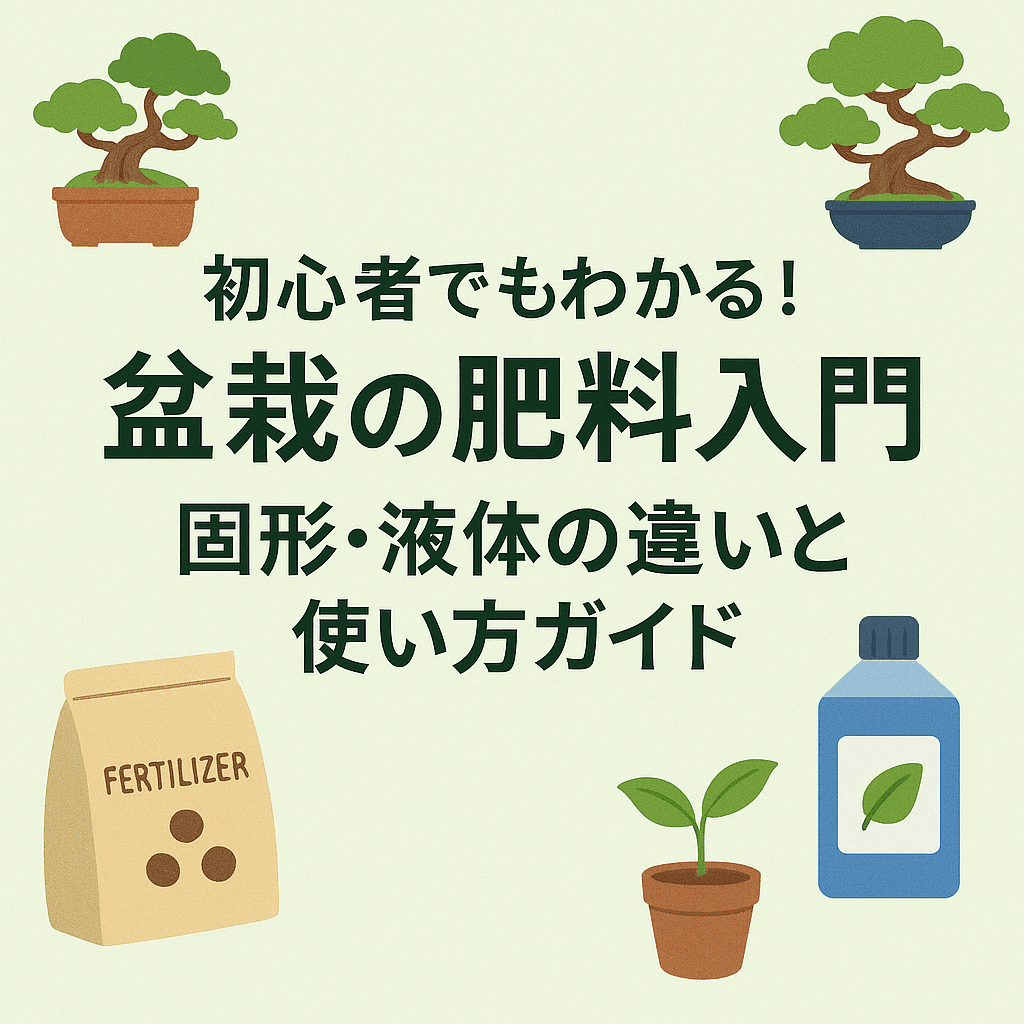 初心者でもわかる！盆栽の肥料入門｜固形・液体の違いと使い方ガイド